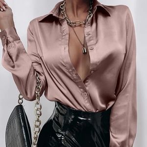 Shein satin button down blouse
